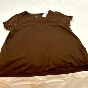 J. Jill women’s chocolate brown t-shirt NWT